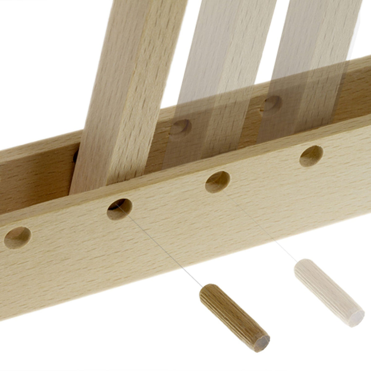 Pinocchio, verstellbare Wandhalterung aus Holz für Pendelleuchten – Neutral – Ansicht 7
