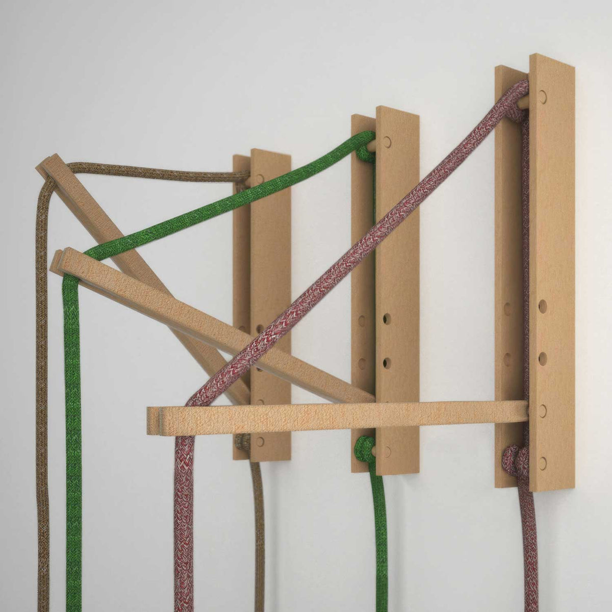 Pinocchio, verstellbare Wandhalterung aus Holz für Pendelleuchten – Neutral – Ansicht 3