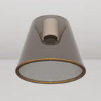 Design-Deckenleuchte mit Ghost-Glühbirne in smoky Kegelform - Weiß – Ansicht 4