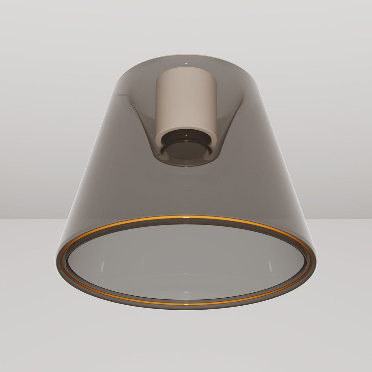 Design-Deckenleuchte mit Ghost-Glühbirne in smoky Kegelform - Weiß – Ansicht 4