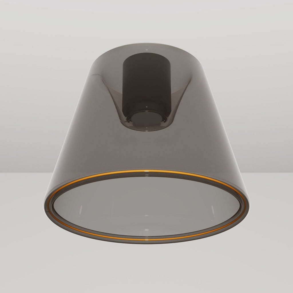 Design-Deckenleuchte mit Glühbirne Ghost in konischer Smoky-Form – Schwarz – Ansicht 4