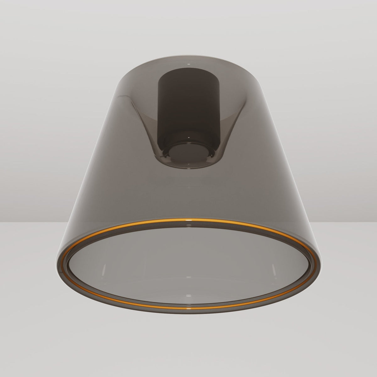 Design-Deckenleuchte mit Glühbirne Ghost in konischer Smoky-Form – Schwarz – Ansicht 4