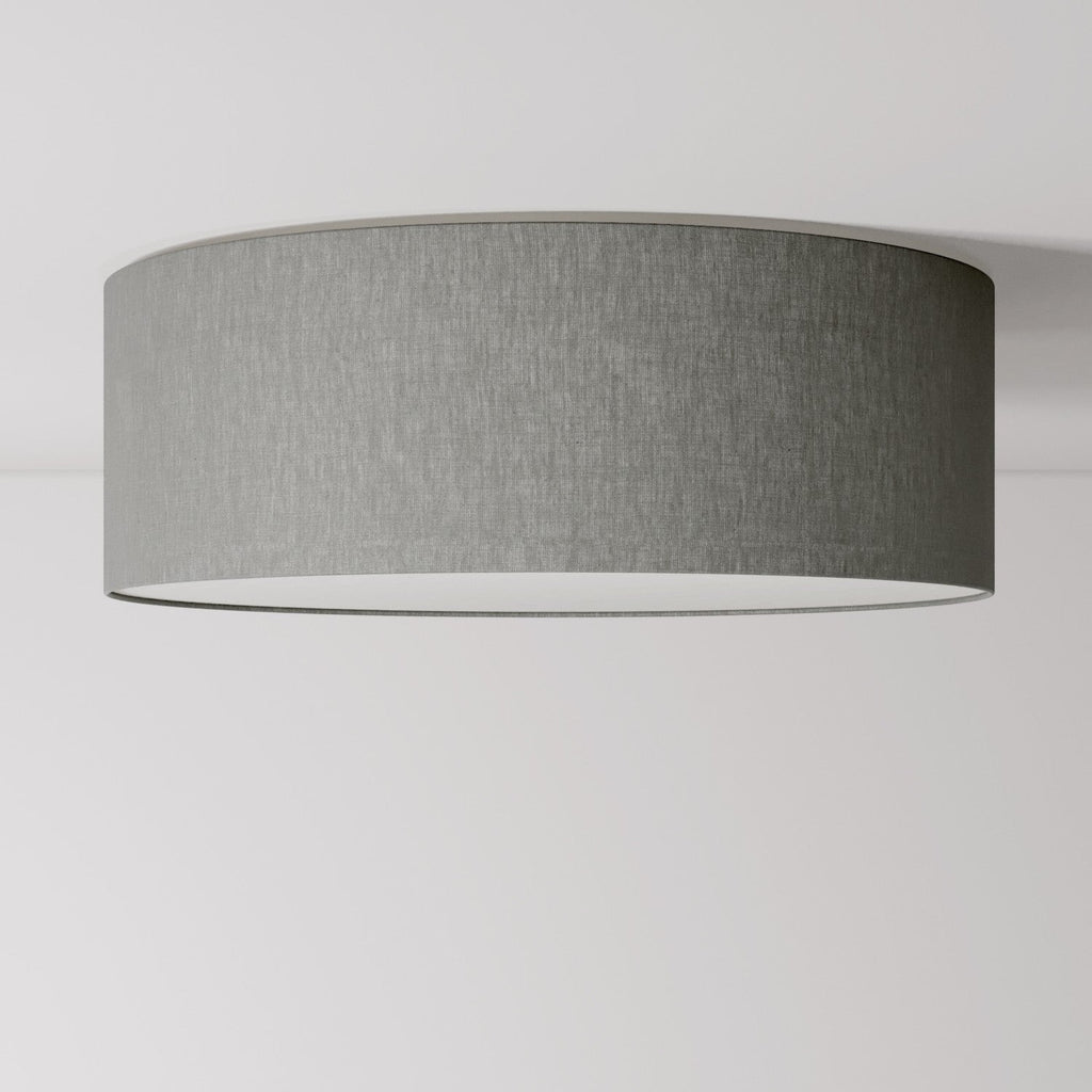Stoff-Deckenleuchte Large Camelot Grau - Made in Italy