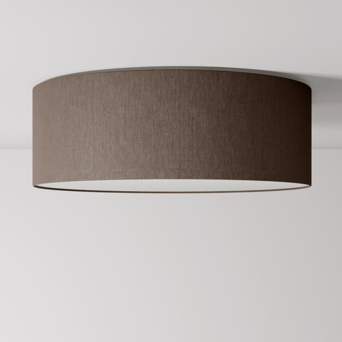 Große Deckenleuchte aus Stoff Large Camelot braun – Made in Italy