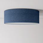 Deckenleuchte Large aus Stoff – Made in Italy – Blau Wolle