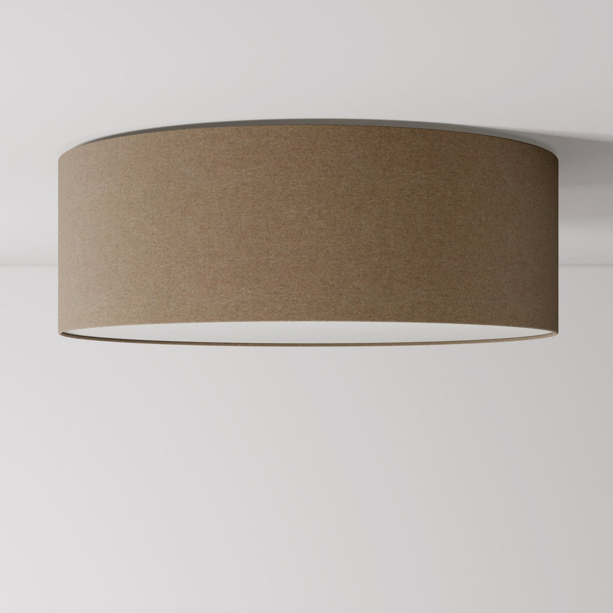 Deckenleuchte aus Stoff Large - Made in Italy - Wolle Braun