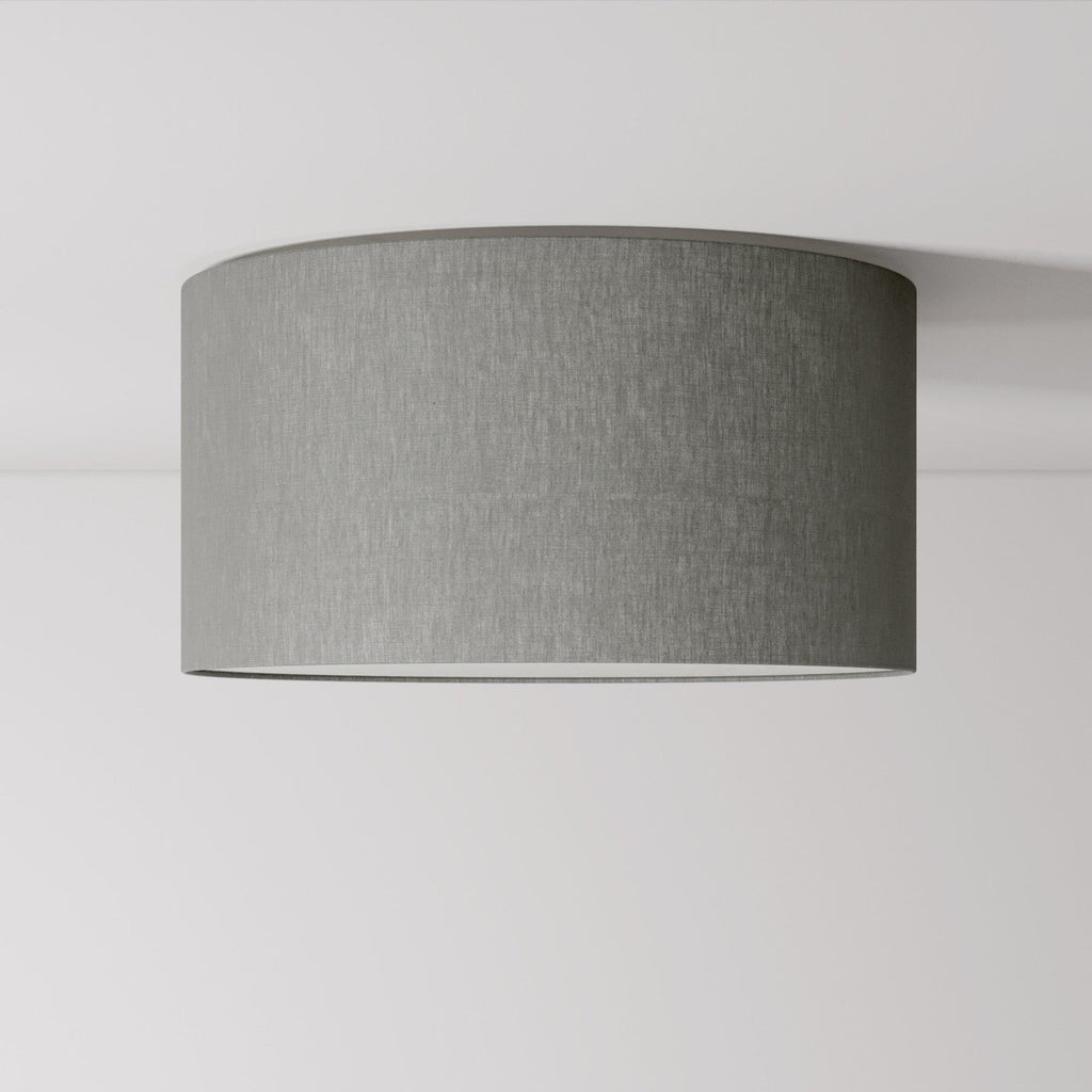 Deckenleuchte aus Stoff Medium Camelot grau – Made in Italy