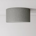 Deckenleuchte aus Stoff Medium Camelot grau – Made in Italy
