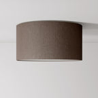 Deckenleuchte Medium Camelot braun aus Stoff – Made in Italy