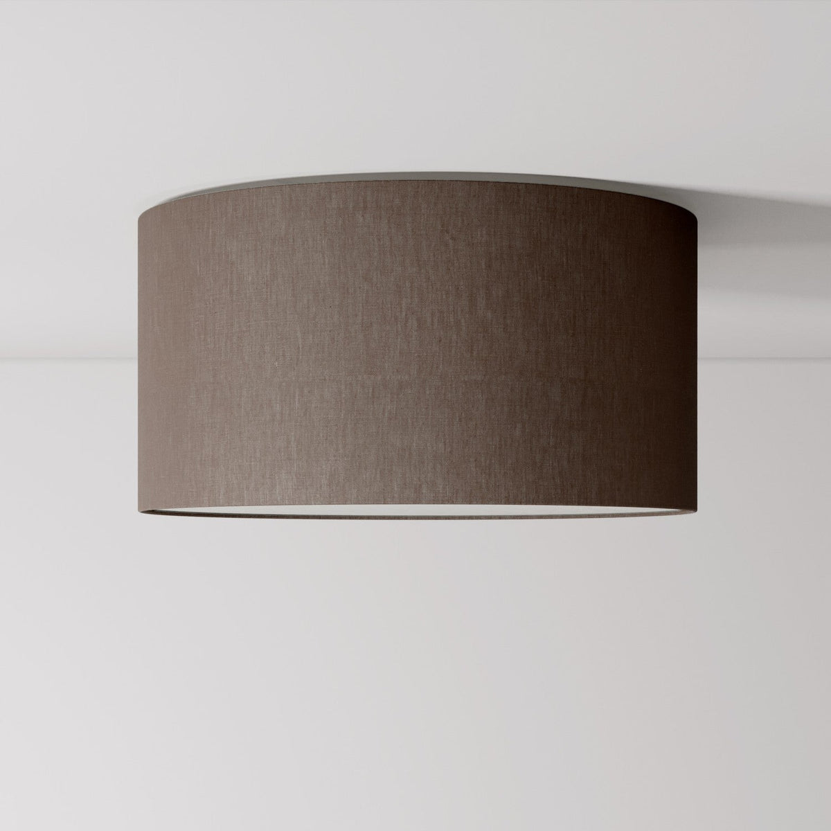 Deckenleuchte Medium Camelot braun aus Stoff – Made in Italy