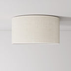 Deckenleuchte aus Stoff Medium Juta hell – Made in Italy