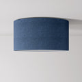 Deckenleuchte aus Stoff Medium – Made in Italy – Blaue Wolle