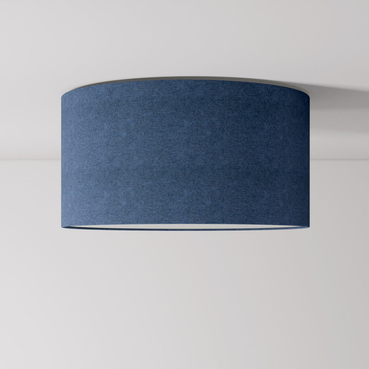 Deckenleuchte aus Stoff Medium – Made in Italy – Blaue Wolle