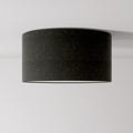 Deckenleuchte aus Stoff Medium – Made in Italy – Dunkelgraue Wolle