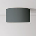 Deckenleuchte aus Stoff Medium – Made in Italy – Dunkelgraues Leinchen