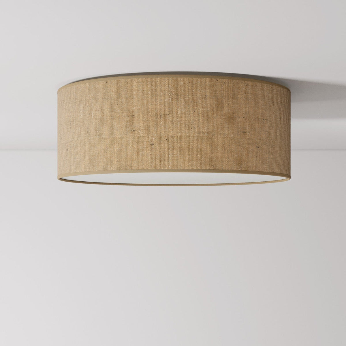 Deckenleuchte aus Stoff Medium Slim - Made in Italy - Naturjutestoff