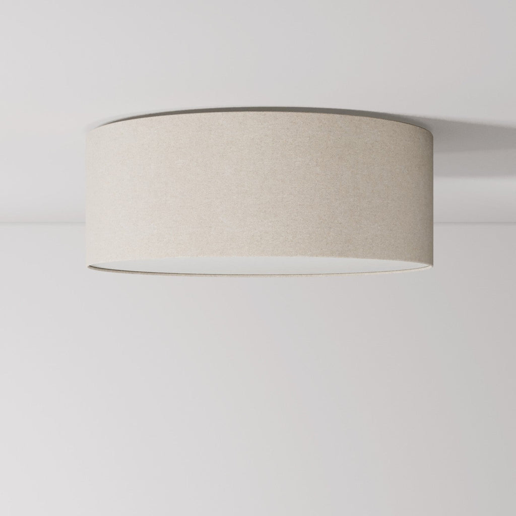 Deckenleuchte aus Stoff Medium Slim – Made in Italy – Wolle Sand