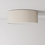Deckenleuchte aus Stoff Medium Slim – Made in Italy – Wolle Sand