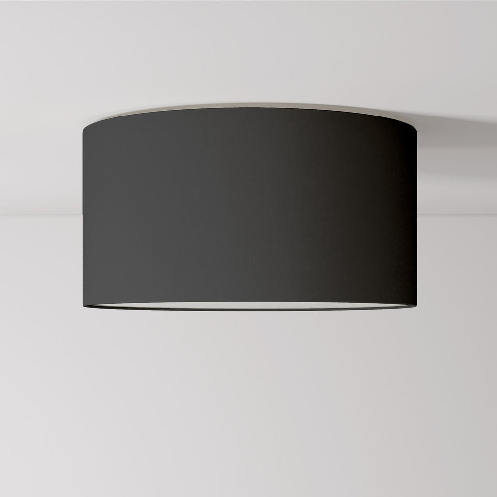 Deckenleuchte aus Stoff Medium Leinen Anthrazit - Made in Italy
