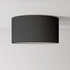Deckenleuchte aus Stoff Medium Leinen Anthrazit - Made in Italy