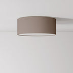 Stoff-Deckenleuchte Small Arenal Asche – Made in Italy