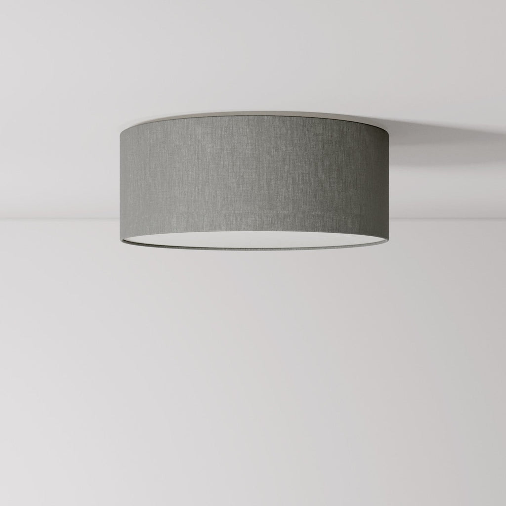 Deckenleuchte aus Stoff Small Camelot Grau – Made in Italy