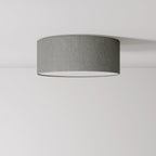 Deckenleuchte aus Stoff Small Camelot Grau – Made in Italy