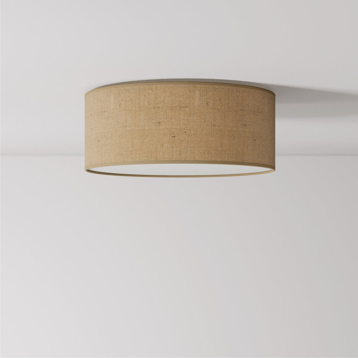 Stoff-Deckenleuchte Small Juta Natur – Made in Italy