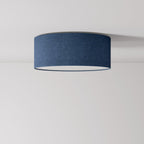 Deckenleuchte aus Stoff Small - Made in Italy - Blaue Wolle