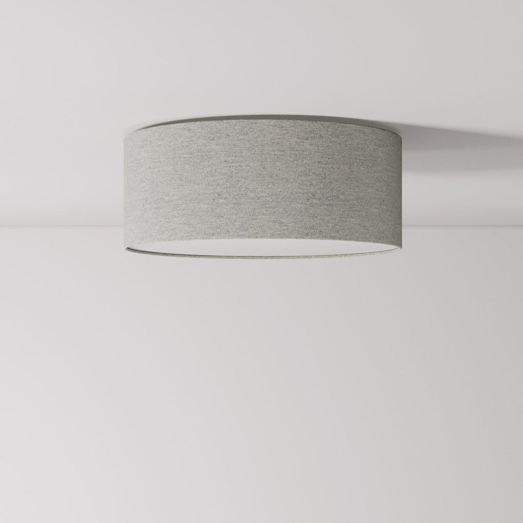 Stoff-Deckenleuchte Small - Made in Italy - Hellgraue Wolle
