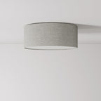 Stoff-Deckenleuchte Small - Made in Italy - Hellgraue Wolle
