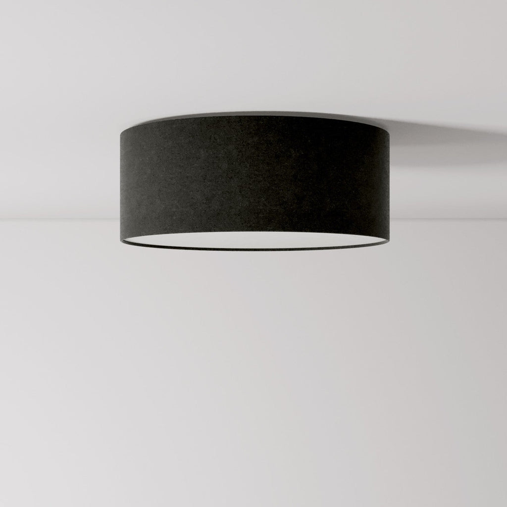 Deckenleuchte aus Stoff Small – Made in Italy – Wolle Dunkelgrau