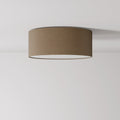 Deckenleuchte aus Stoff Small – Made in Italy – Wolle Braun