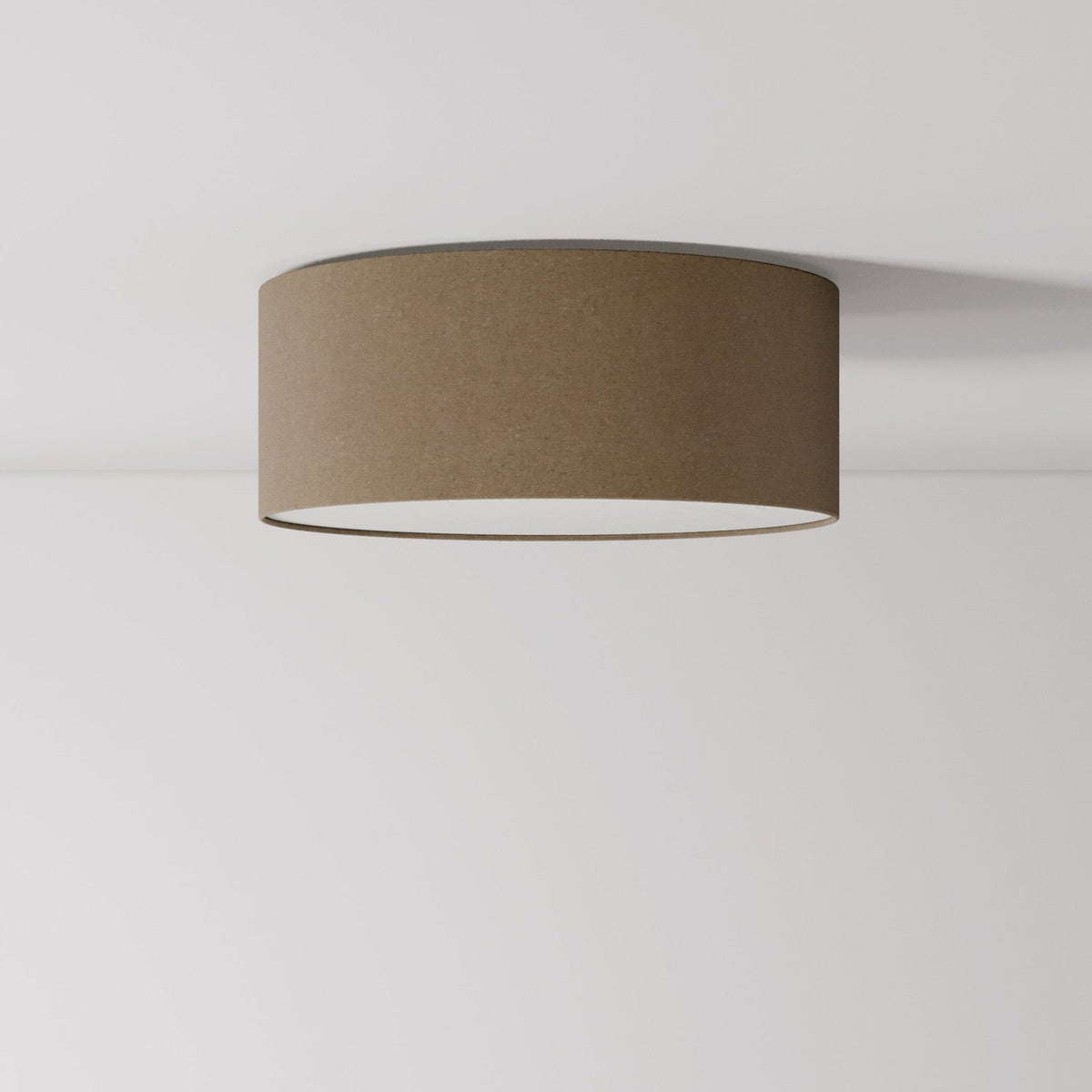 Deckenleuchte aus Stoff Small – Made in Italy – Wolle Braun
