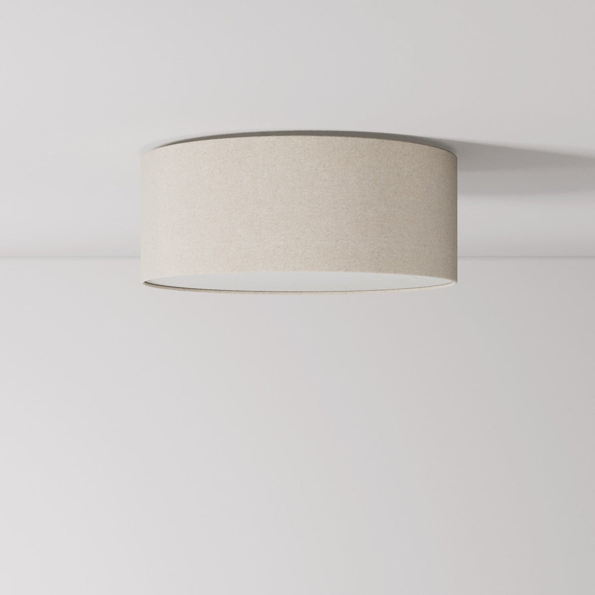 Deckenleuchte Small aus Stoff – Made in Italy – Woll-Sand