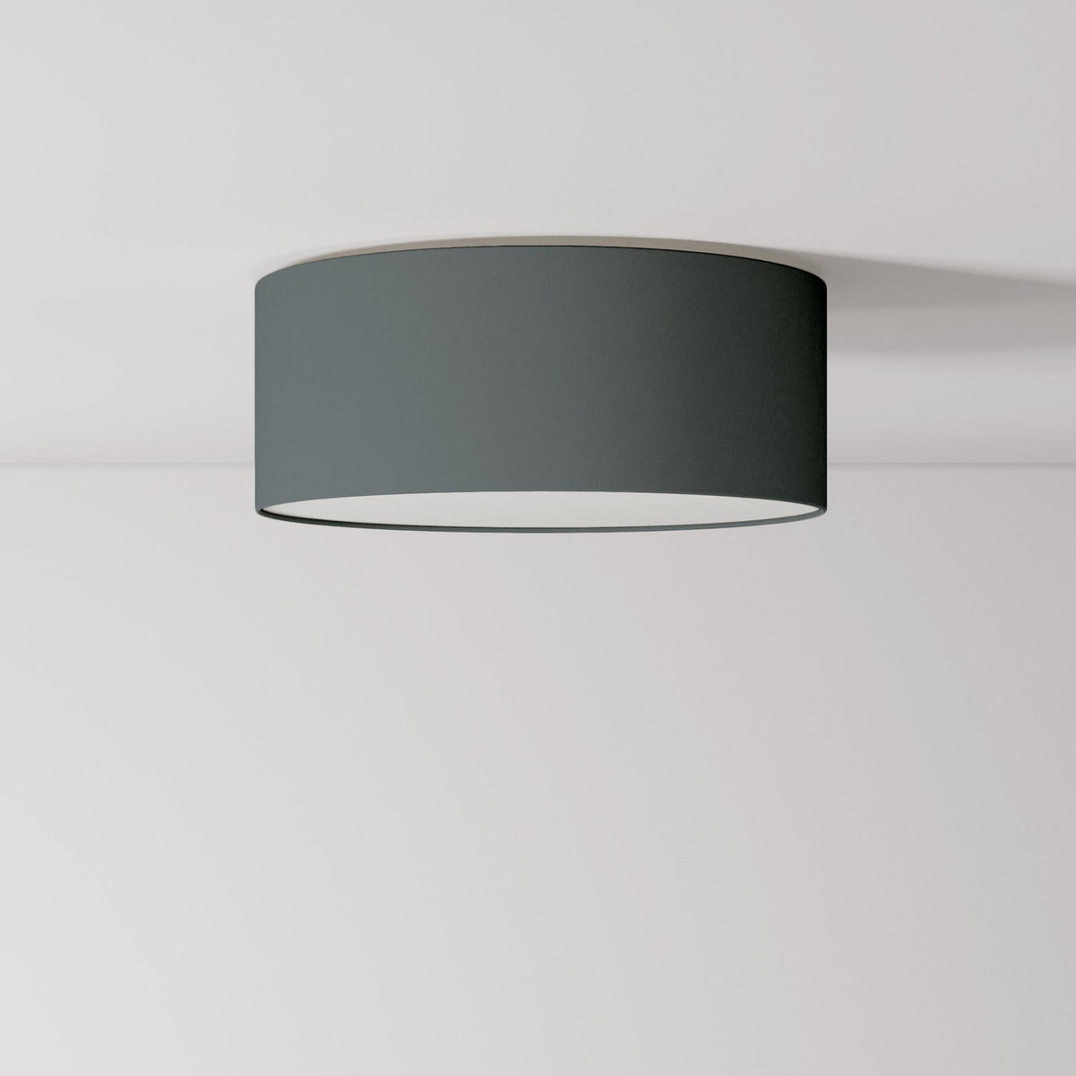 Deckenleuchte aus Stoff Small – Made in Italy – Dunkelgrauer Stoff