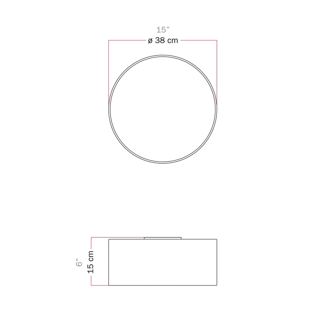 Deckenleuchte aus Stoff Small – Made in Italy – Dunkelgrauer Stoff – Ansicht 7