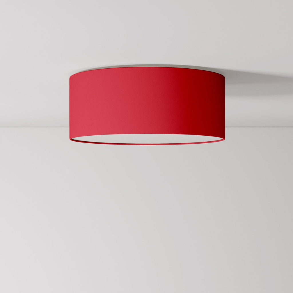 Deckenleuchte aus Stoff Small – Made in Italy – Rotes Baumwolltuch