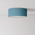 Deckenleuchte aus Stoff Small Teletta strenges Himmelblau – Made in Italy