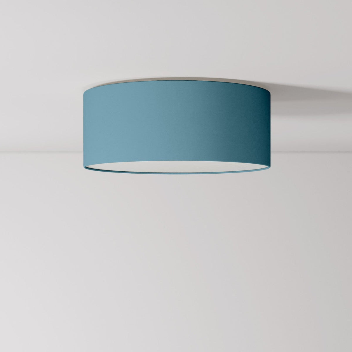 Deckenleuchte aus Stoff Small Teletta strenges Himmelblau – Made in Italy