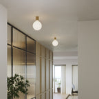 E27 Lampenfassung aus Metall für Wand oder Decke – Satinbronze – Ansicht 3
