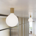 E27 Lampenfassung aus Metall für Wand oder Decke – Satinbronze – Ansicht 4