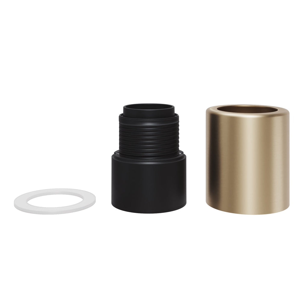 E27 Lampenfassung aus Metall für Wand oder Decke – Satinbronze – Ansicht 2