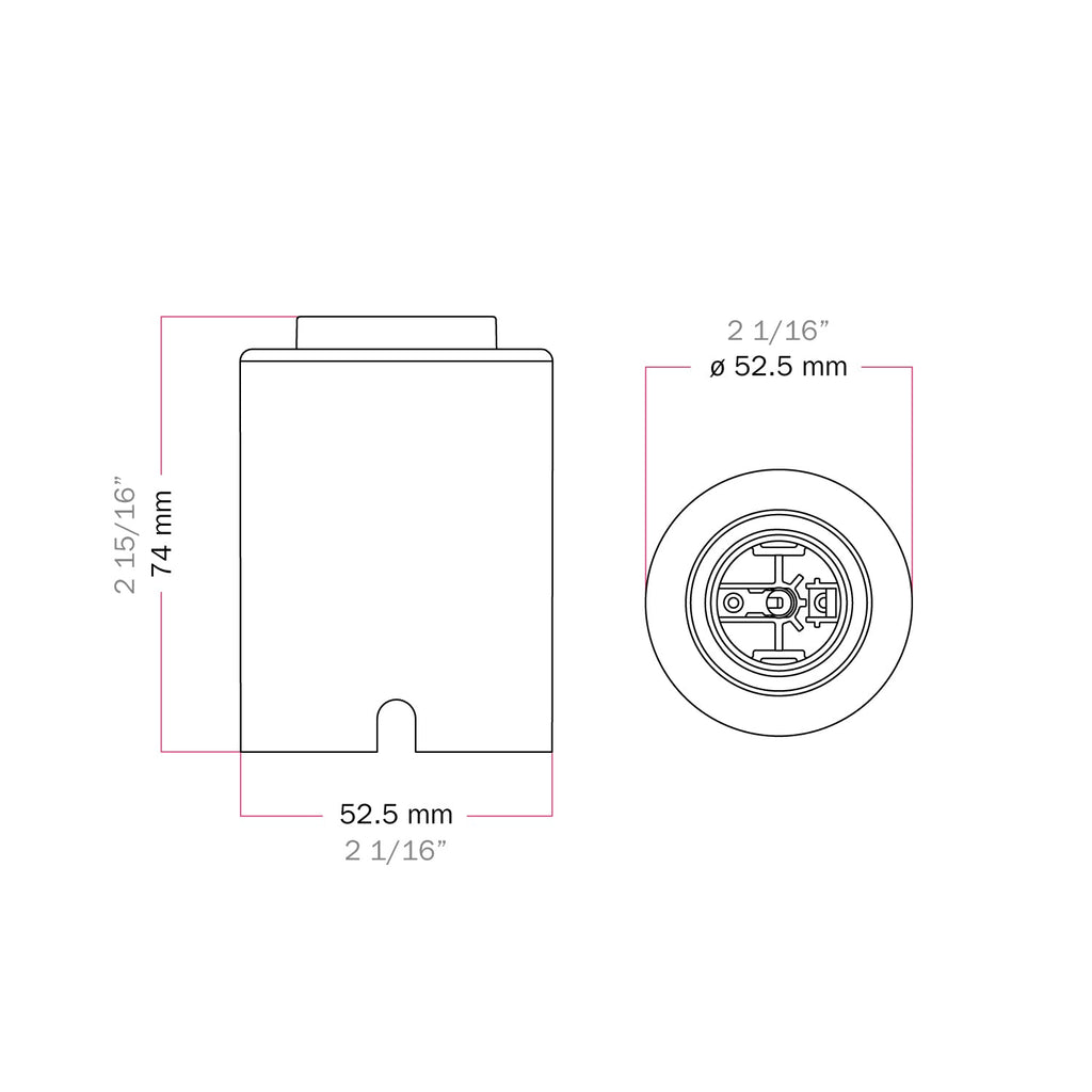 Spostaluce E27 Lampenfassung aus Metall für Wand oder Decke – Mattbronze – Ansicht 5