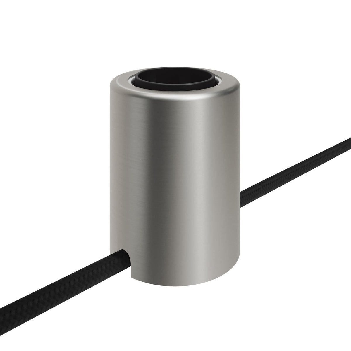 E27 Spostaluce Lampenfassung aus Metall für Wand oder Decke - Satin-Titan