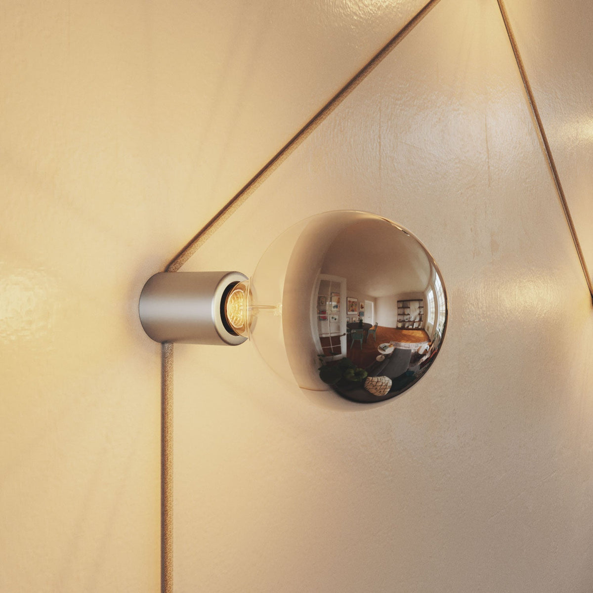 E27 Spostaluce Lampenfassung aus Metall für Wand oder Decke - Satin-Titan – Ansicht 4