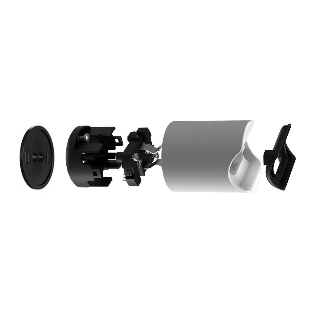 Lampenfassungen esse14 für Wand oder Decke mit S14d-Fassung – Wasserdicht IP44 – Weiß – Ansicht 2