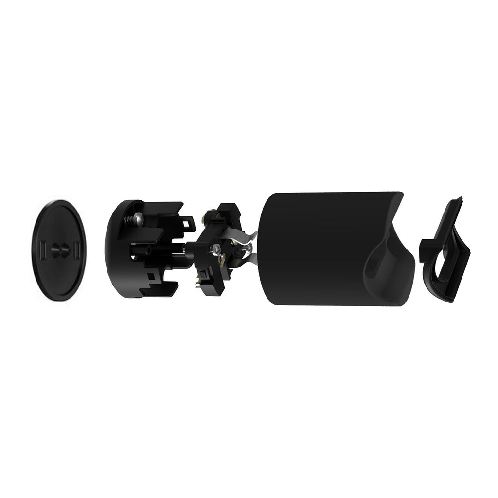 Lampenfassungen esse14 für Wand oder Decke mit S14d-Fassung - Wasserdicht IP44 - Schwarz – Ansicht 2