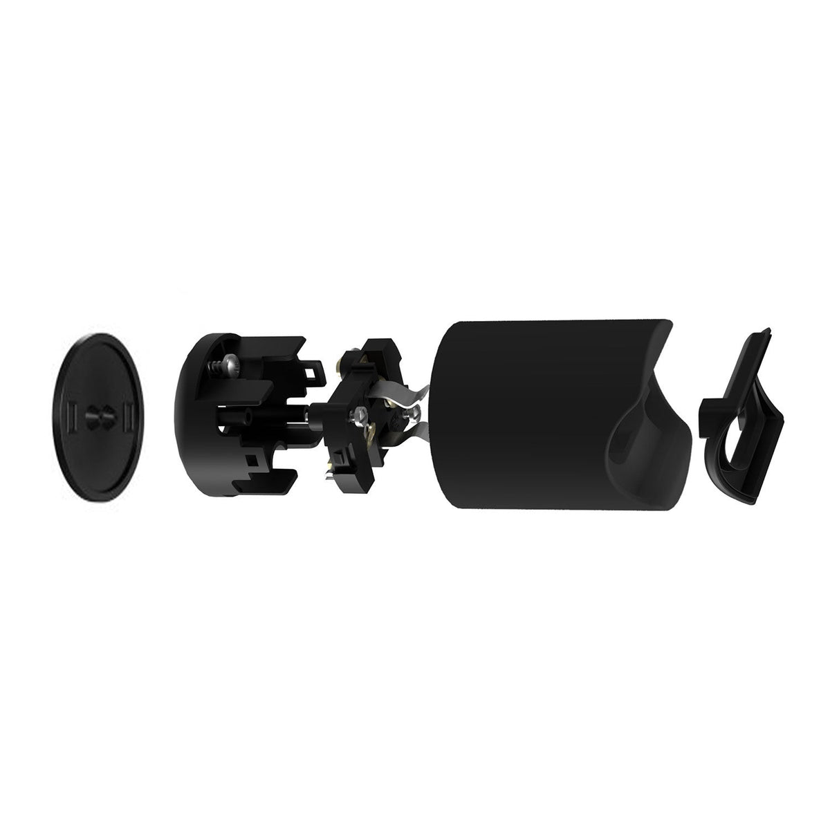 Lampenfassungen esse14 für Wand oder Decke mit S14d-Fassung - Wasserdicht IP44 - Schwarz – Ansicht 2