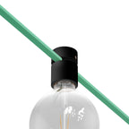 Lampenfassung aus Holz für Lichterkette und Filé-System. Made in Italy – Schwarz